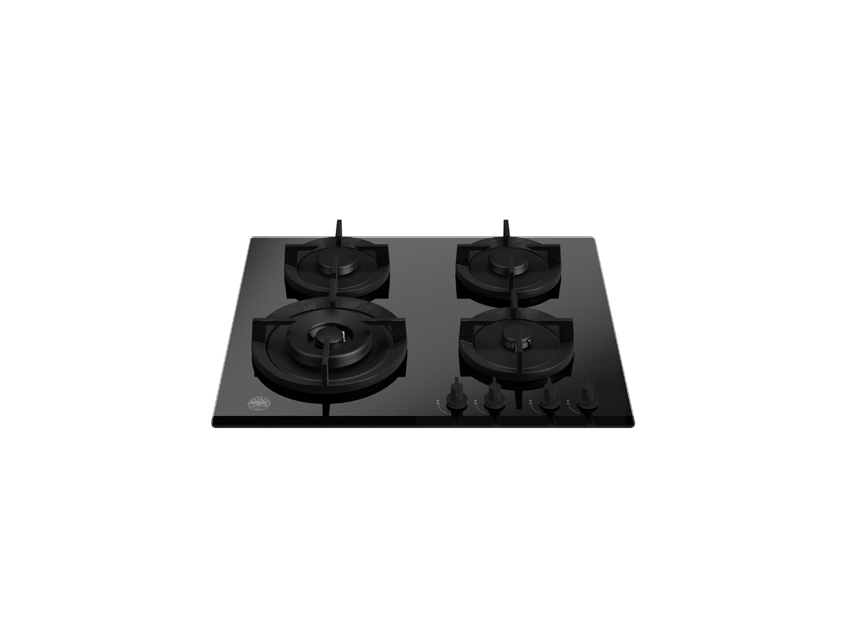 Встраиваемая газовая варочная панель Bertazzoni на стекле, конфорка wok, 60 см