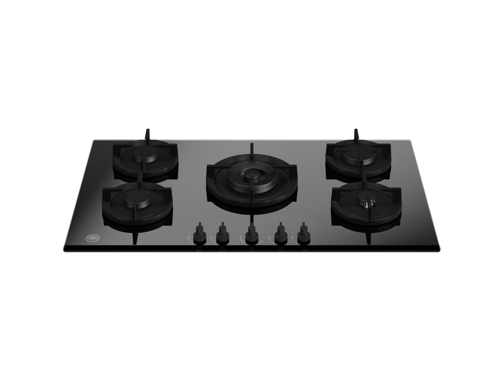 Встраиваемая газовая варочная панель Bertazzoni на стекле, конфорка wok в центре, 90 см