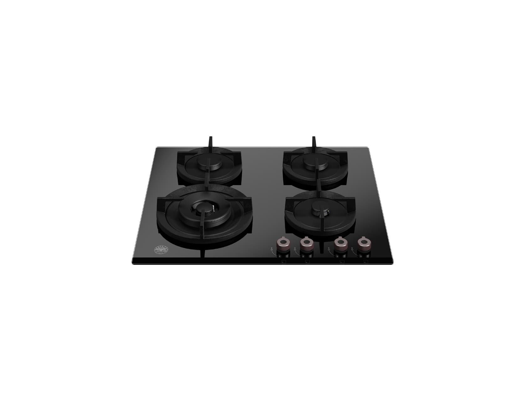 Варочная панель Bertazzoni Professional 60 см газ на стекле с боковой WOK-конфоркой, черное стекло