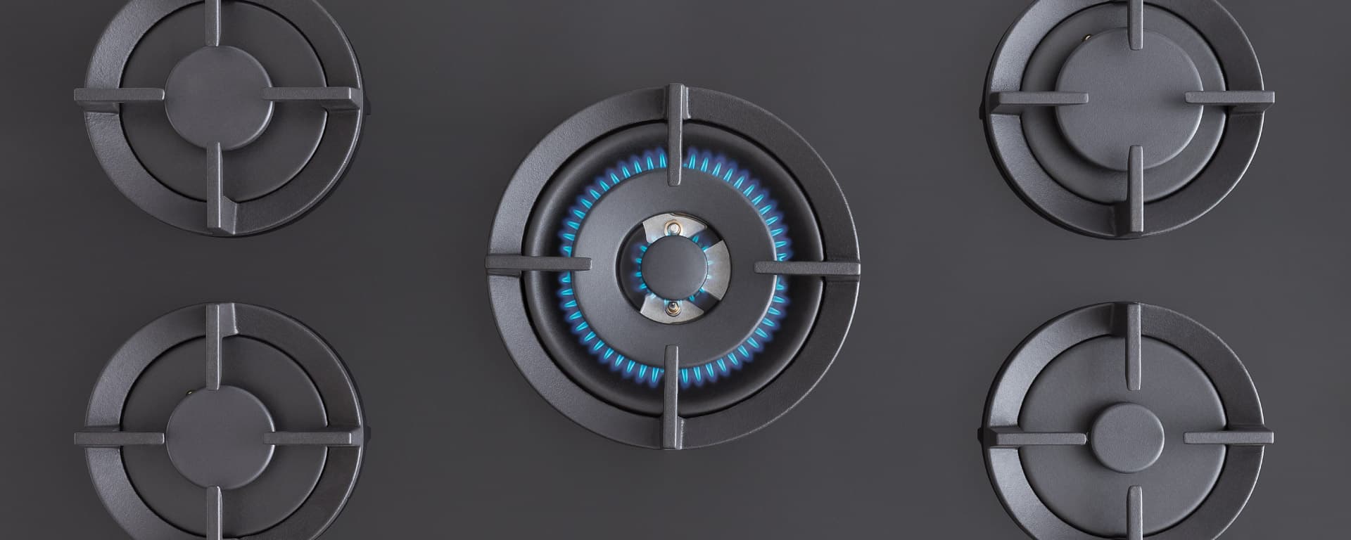 Газовая варочная панель на стекле 90 см с центральной конфоркой Wok Bertazzoni Professional - изображение 3