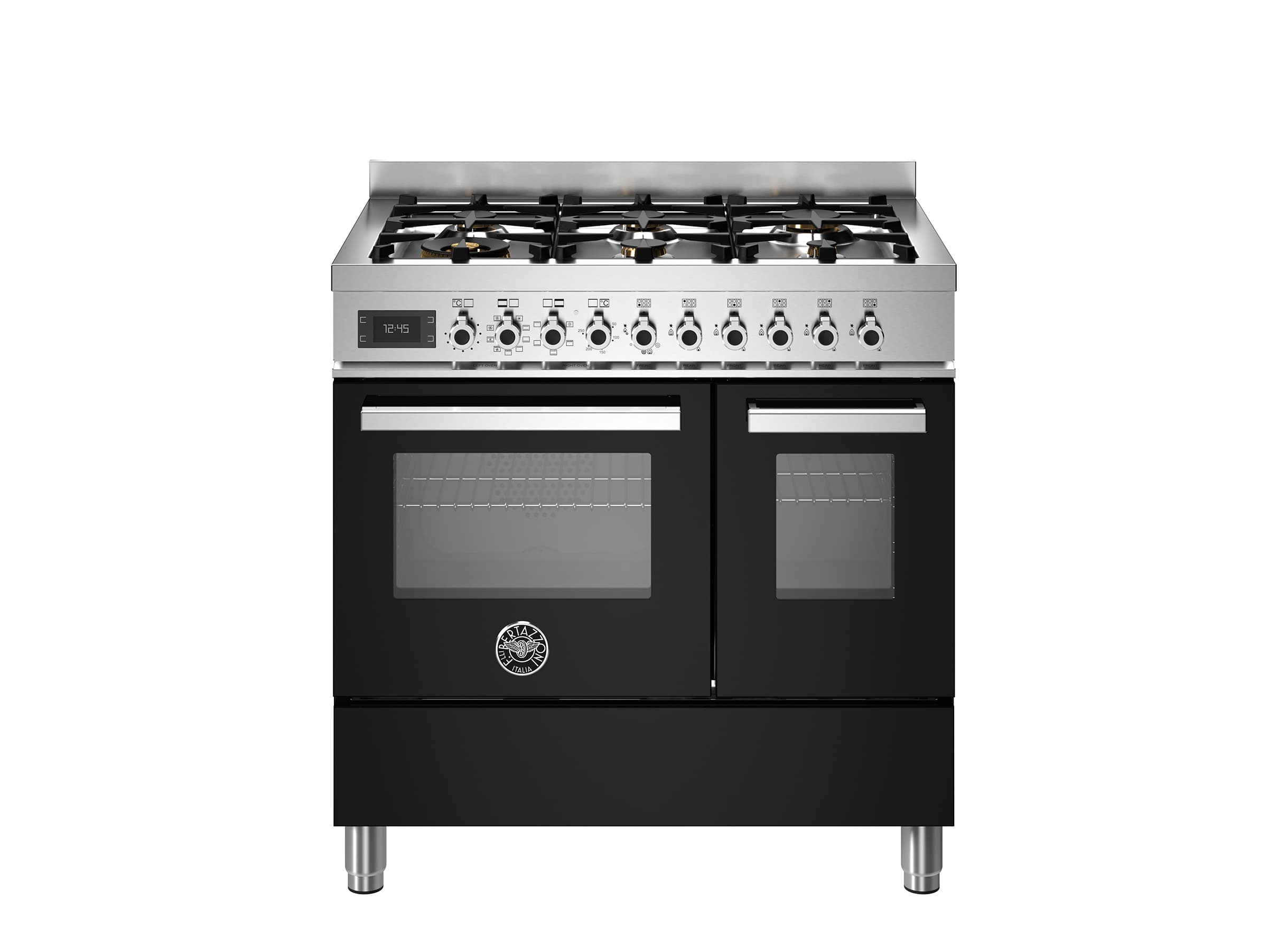 Плита Bertazzoni Professional 90 см с 6 газовыми конфорками и двумя электрическими духовками - изображение 1