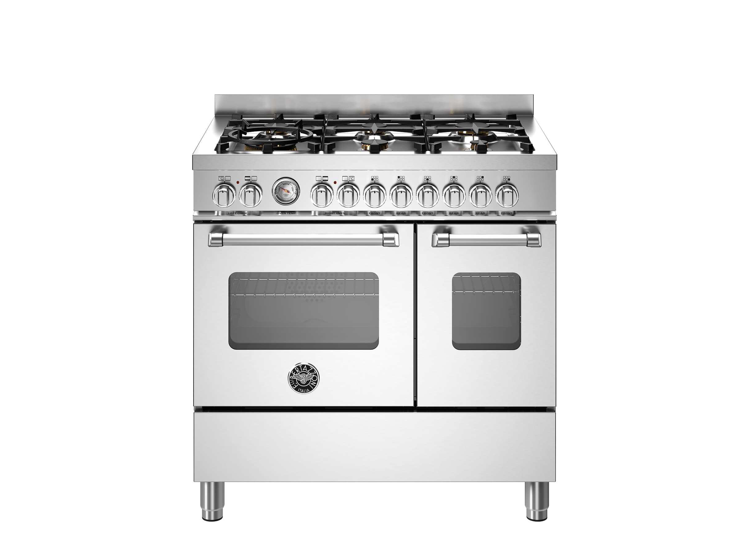 Газово-электрический кухонный центр Bertazzoni Master 90 см с двойной электродуховкой и 6 конфорками