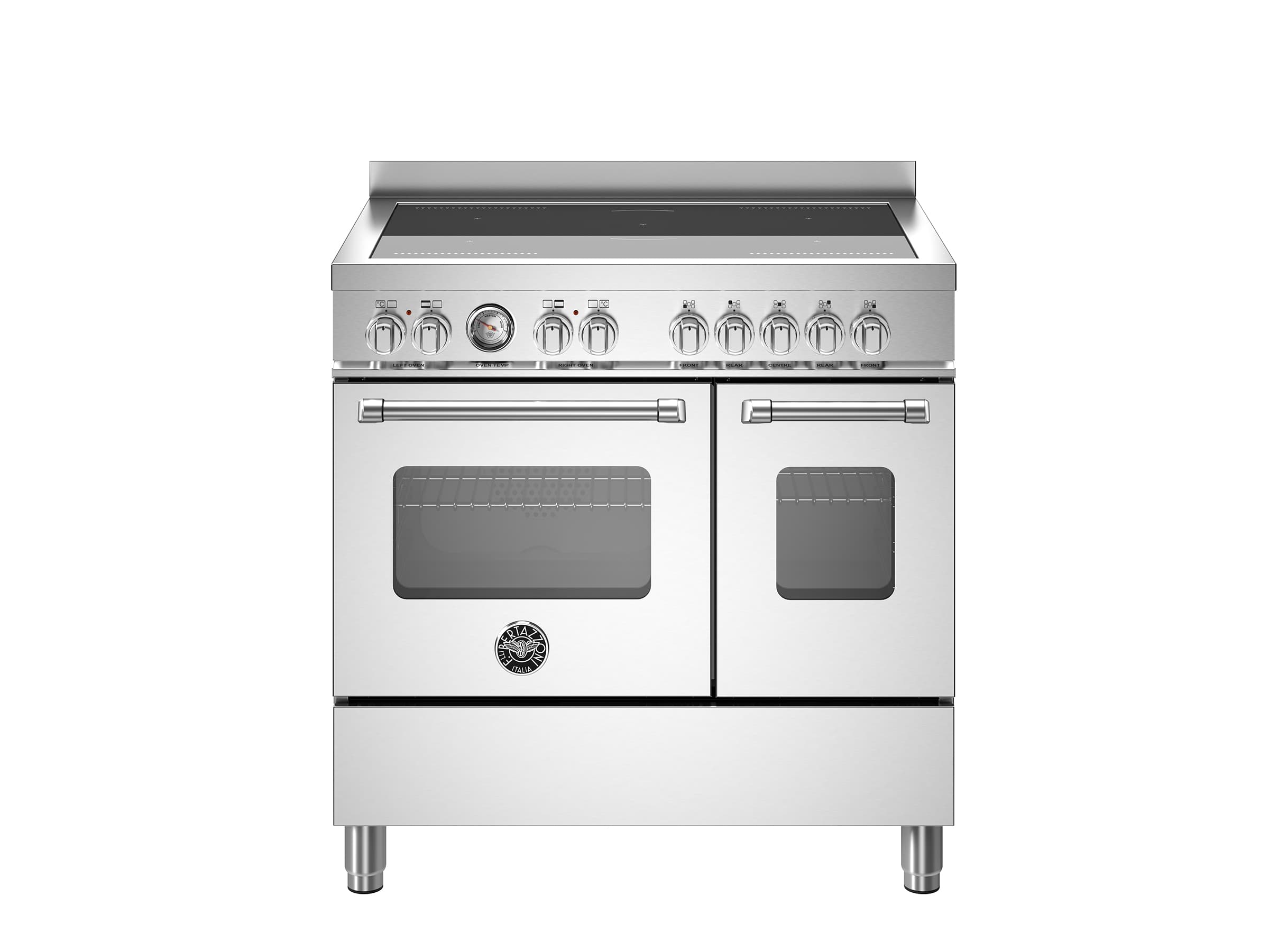 Электрическая плита Bertazzoni Master 90 см с индукционной варочной панелью и двумя духовками