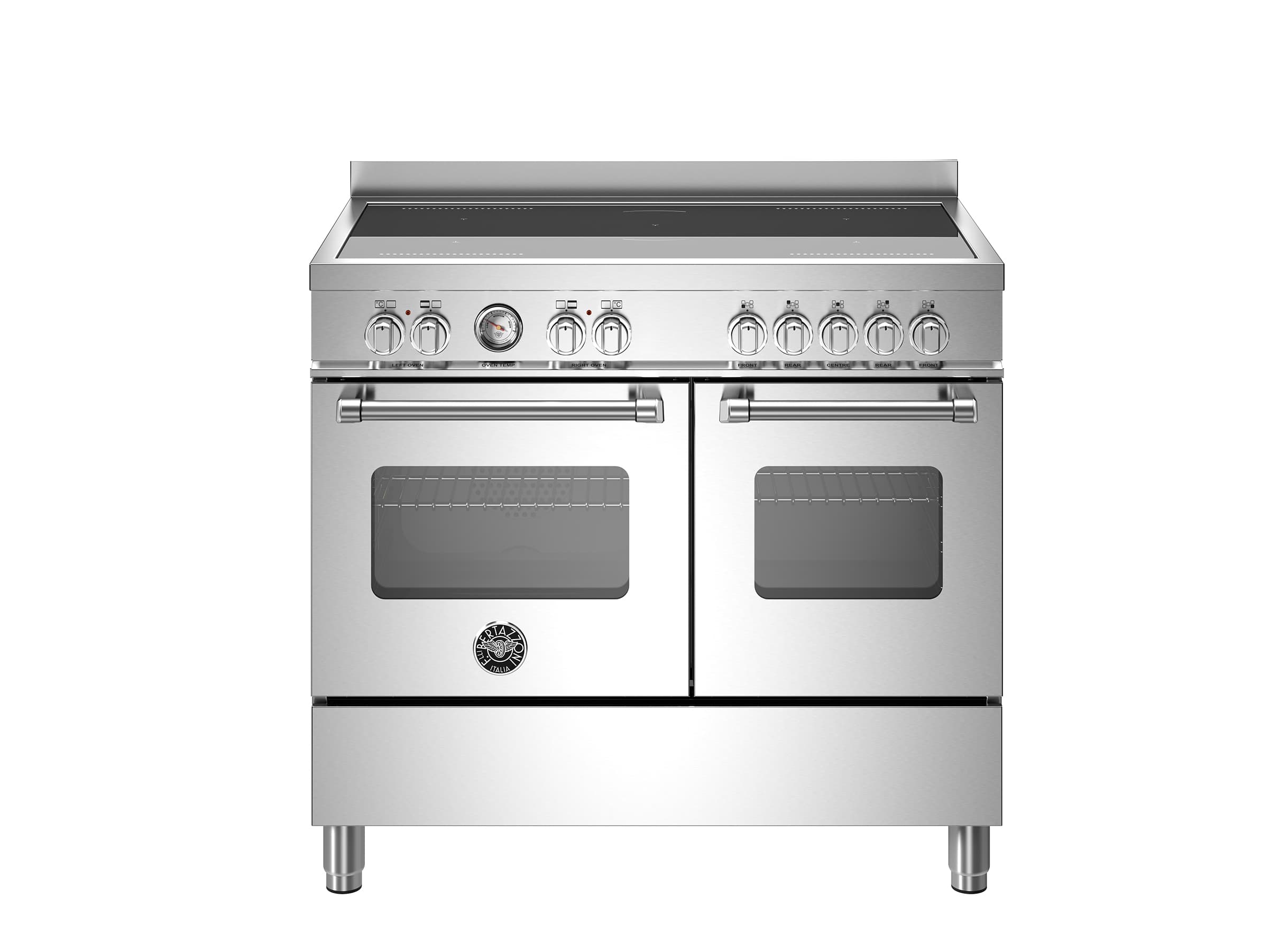 Плита Bertazzoni Master с индукционной варочной поверхностью и двумя электрическими духовками, 100 см