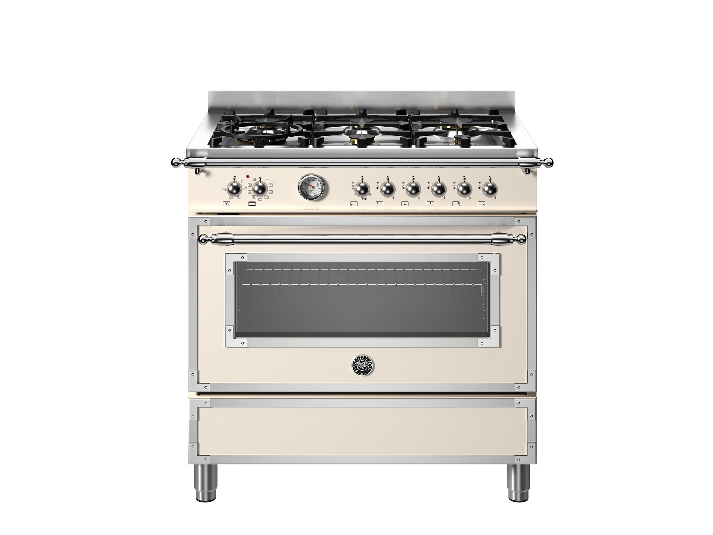 Bertazzoni Heritage 90 см: Газовая варочная панель на 6 конфорок и электрическая духовка