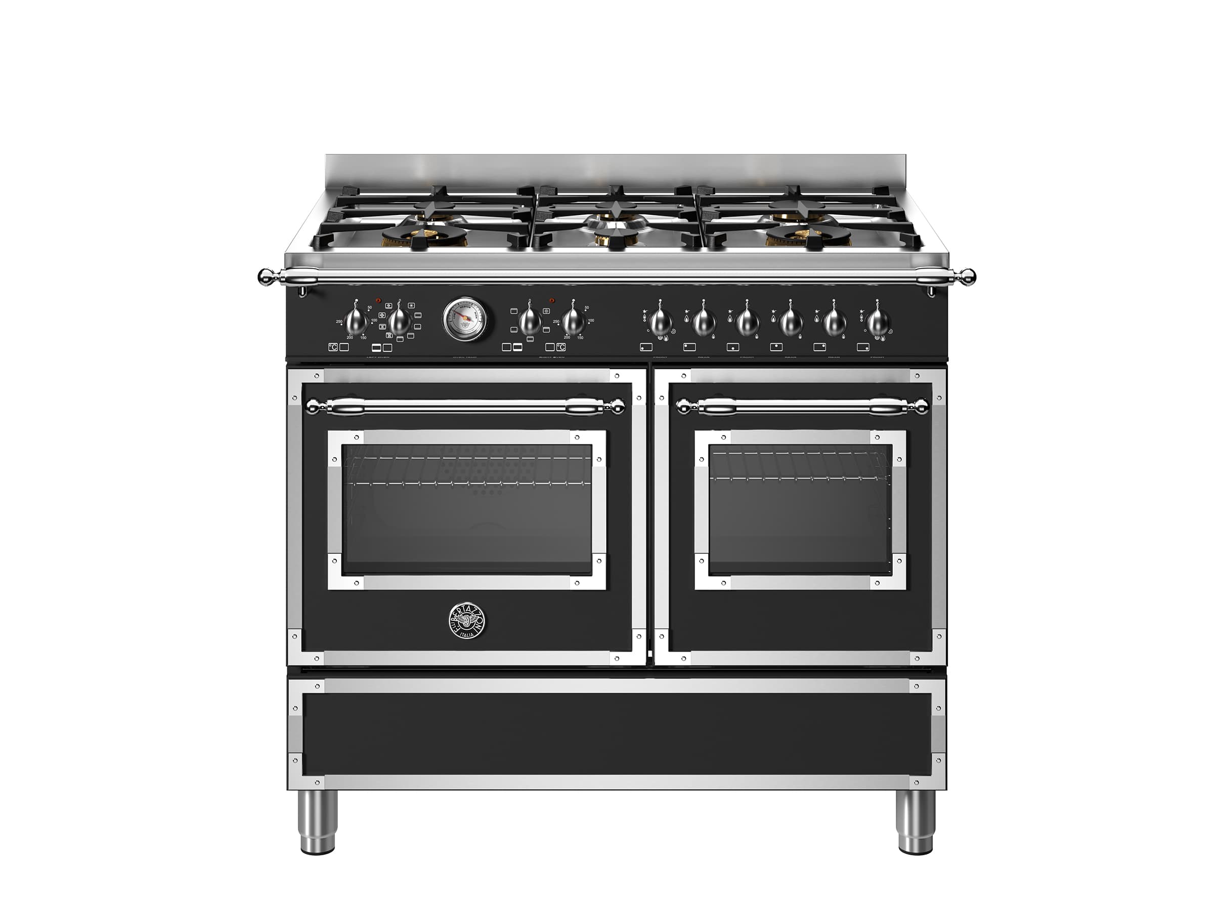 Плита Heritage 100 см с 6 газовыми конфорками и двумя электрическими духовками