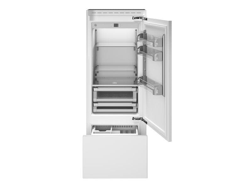 Встраиваемый холодильник/морозильник Total No Frost Bertazzoni, под навеску мебельных панелей, петли справа, шириной 75см - изображение 8