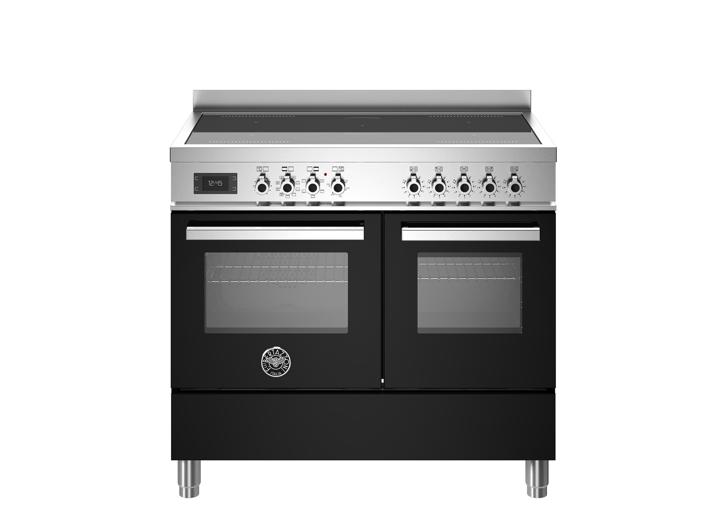 Плита Bertazzoni Professional 100 см с индукционной варочной панелью и двумя электрическими духовками