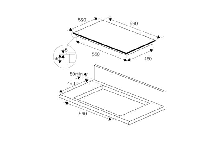 Встраиваемая индукционная варочная панель Bertazzoni P603I30NV, 3 зоны, 60 см