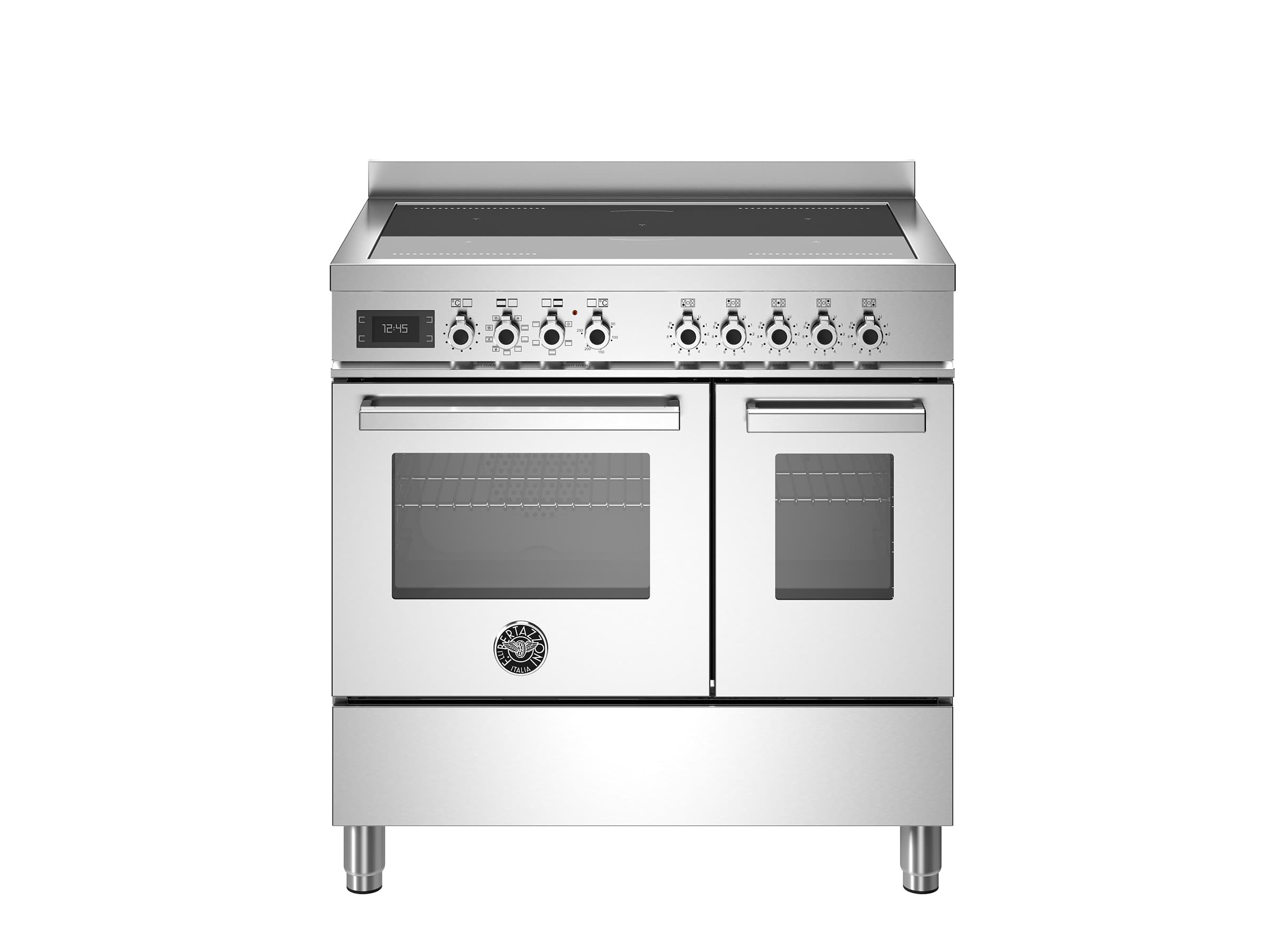 Плита Bertazzoni Professional 90 см с индукционной варочной панелью и двумя электрическими духовками