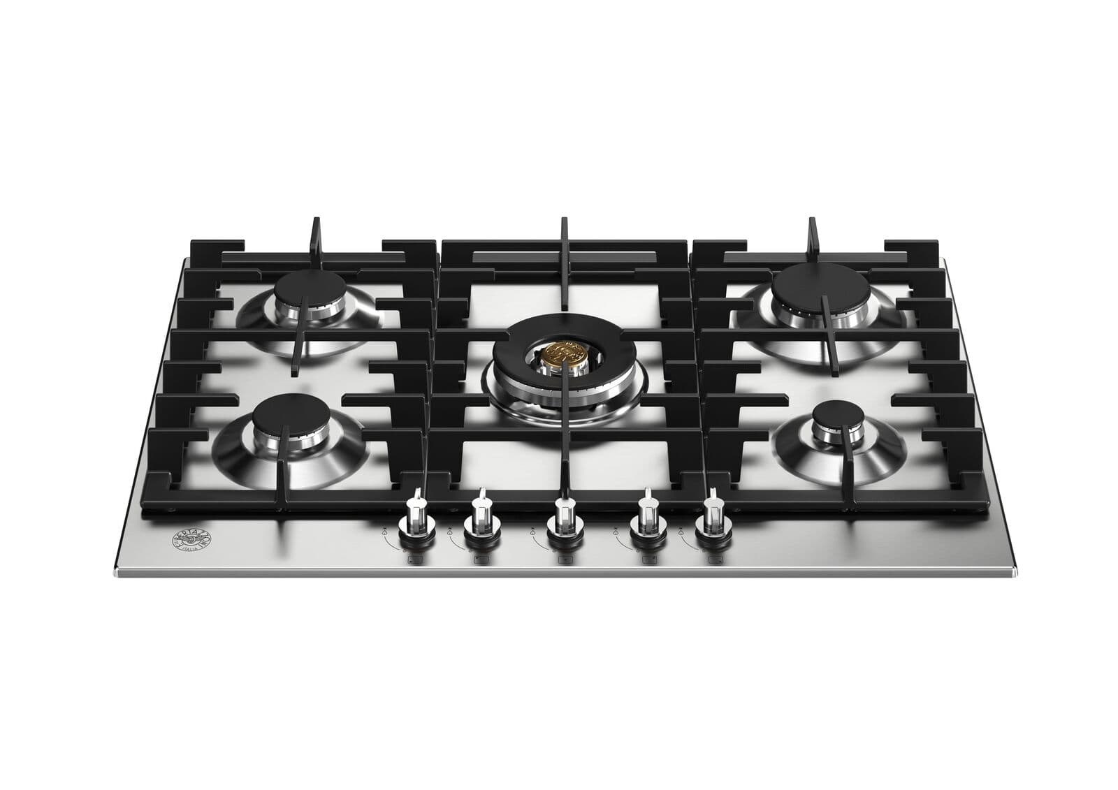 Встраиваемая газовая варочная панель Bertazzoni, конфорка wok по центру, 75 см, нержавеющая сталь - изображение 5